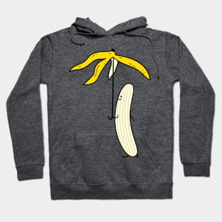 Funny banana with a parasol Hoodie